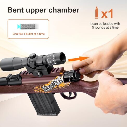 Shell ejecting Kids with Foam Fake Shotgun Soft Bullet Toy Gun and for Realistic Dart Blaster Shooting Games Boys Birthday for Age8 9 10 12+ Year Old Kid Gift with Scope Sniper Rifle (Grain) in Saudi Arabia
