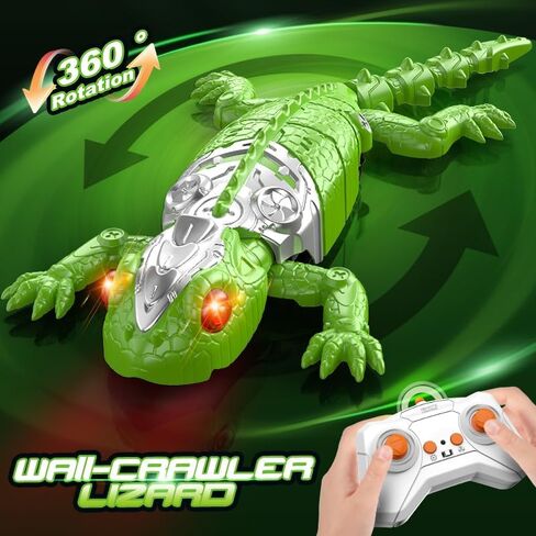 2026 Newly Wall Crawler Gecko, Rechargeable Remote Control Robot Kids Toys, Children's Remote-Controlled Gecko Crawling toyWall Climbing Toy for Kids 4+ Years in Saudi Arabia