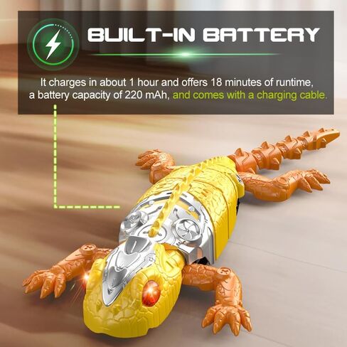 2026 Newly Wall Crawler Gecko, Rechargeable Remote Control Robot Kids Toys, Children's Remote-Controlled Gecko Crawling toyWall Climbing Toy for Kids 4+ Years in Saudi Arabia