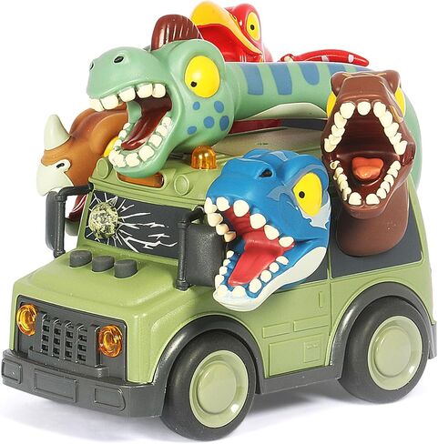 DINOBROS School Bus Toy with Light and Sound, Dinosaurs Friction Powered Car Bus Toys for Kids Crazy Dino in Saudi Arabia