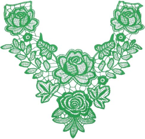 MECCANIXITY 2 حزمة الدانتيل زين بقع زهرة، 12x13 بوصة الأزهار خياطة على التطريز تقليم يزين النسيج طوق التصحيح عزر لثوب الزفاف فستان الزفاف DIY الحرف الديكور، وردة مغبرة in Kuwait