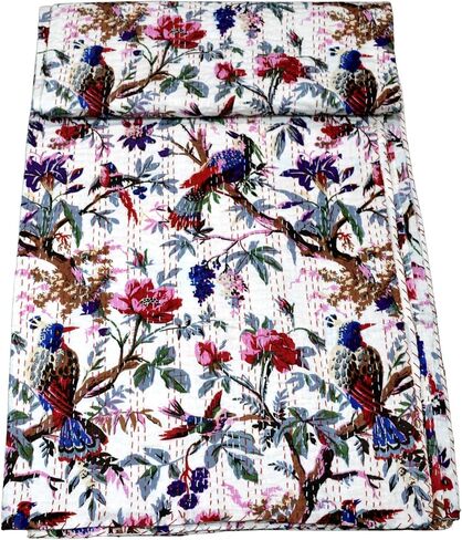 لحاف اليدوية للبيع طقم سرير بطانية اليدوية خمر لحاف Kantha عكسها غوداري بيزلي البوهيمي جايبوري ملاءات سرير مطبوعة in Kuwait