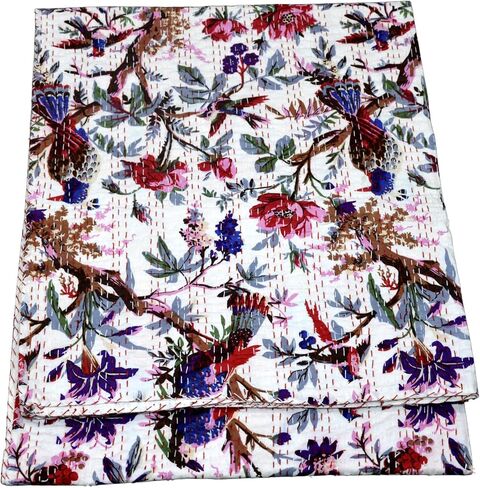 لحاف اليدوية للبيع طقم سرير بطانية اليدوية خمر لحاف Kantha عكسها غوداري بيزلي البوهيمي جايبوري ملاءات سرير مطبوعة in Kuwait