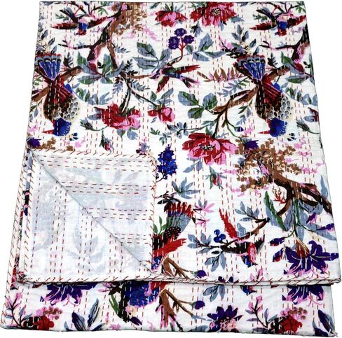 لحاف اليدوية للبيع طقم سرير بطانية اليدوية خمر لحاف Kantha عكسها غوداري بيزلي البوهيمي جايبوري ملاءات سرير مطبوعة in Kuwait