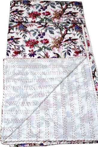 لحاف اليدوية للبيع طقم سرير بطانية اليدوية خمر لحاف Kantha عكسها غوداري بيزلي البوهيمي جايبوري ملاءات سرير مطبوعة in Kuwait