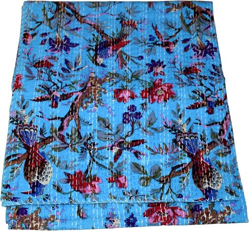 لحاف اليدوية للبيع طقم سرير بطانية اليدوية خمر لحاف Kantha عكسها غوداري بيزلي البوهيمي جايبوري ملاءات سرير مطبوعة in Kuwait