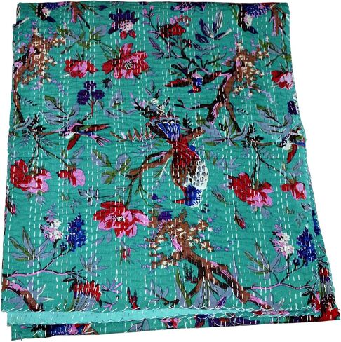 لحاف اليدوية للبيع طقم سرير بطانية اليدوية خمر لحاف Kantha عكسها غوداري بيزلي البوهيمي جايبوري ملاءات سرير مطبوعة in Kuwait