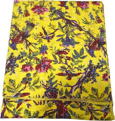 Handmade Quilts for Sale Bedding Set Handmade Blanket Vintage Kantha Quilt Reversible gudari Paisley Bohemian Jaipuri Printed Bed Sheets in Saudi Arabia
