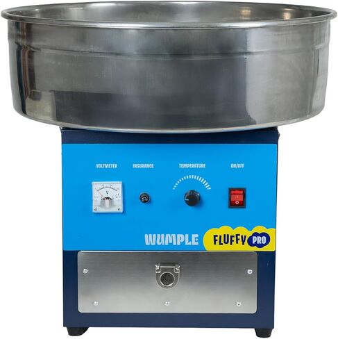 ماكينة حلوى القطن برو، ماكينة كهربائية تجارية مع درج ووعاء كبير من الفولاذ المقاوم للصدأ، مثالية للحفلات والأعمال (أزرق) in Kuwait