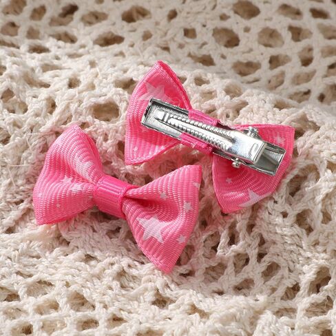 60 قطعة من فيونكات شعر الكلاب الصغيرة مع مشابك معدنية، مشبك شعر للكلاب مقاس 1.5 بوصة لتصفيف الحيوانات الأليفة in Kuwait