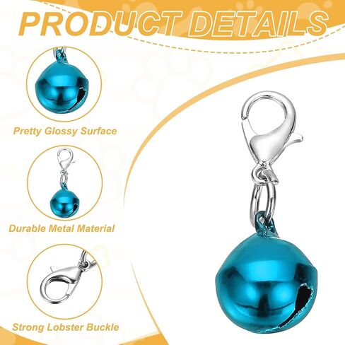 Cat Bell, Small Matte Pet Copper Bell Collars Charm with Lobster Buckle Loud Crisp Sound Anti-Lost Pendant Accessory in Saudi Arabia