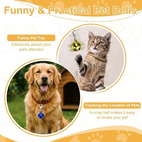 Cat Bell, Small Matte Pet Copper Bell Collars Charm with Lobster Buckle Loud Crisp Sound Anti-Lost Pendant Accessory in Saudi Arabia