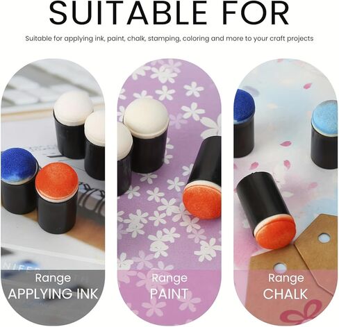 10pcs Durable ABS Material Professional Craft Finger Sponge Daubers Set for Card Making, Painting,Stamping, Ink, Artistic Use in Saudi Arabia