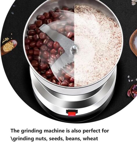 BESTYASH Stainless Steel Grinder for Home Kitchen Electric Powder Mill Machine for Grinding Coffee Beans Spices Nuts Grains with Powerful Motor and Detachable Design in Saudi Arabia