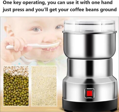 BESTYASH Stainless Steel Grinder for Home Kitchen Electric Powder Mill Machine for Grinding Coffee Beans Spices Nuts Grains with Powerful Motor and Detachable Design in Saudi Arabia