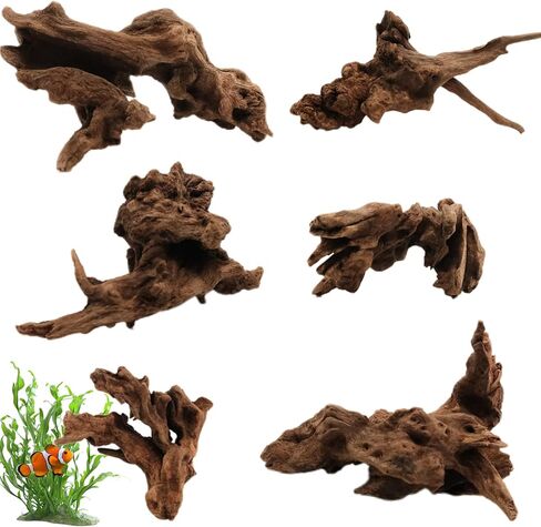 6 قطع من الخشب الطبيعي لحوض السمك وخزان الزواحف، 3-6 بوصات ديكور خشبي فريد لخزان الأسماك والسلاحف والسحالي والثعابين والخشب الطبيعي لديكور المنزل in Kuwait