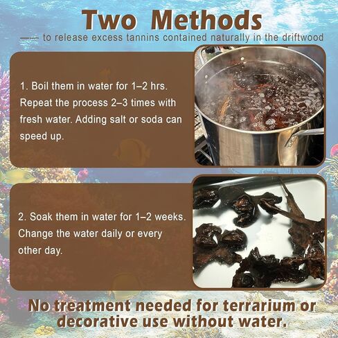 6 قطع من الخشب الطبيعي لحوض السمك وخزان الزواحف، 3-6 بوصات ديكور خشبي فريد لخزان الأسماك والسلاحف والسحالي والثعابين والخشب الطبيعي لديكور المنزل in Kuwait