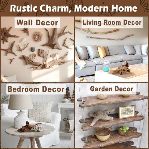 6 قطع من الخشب الطبيعي لحوض السمك وخزان الزواحف، 3-6 بوصات ديكور خشبي فريد لخزان الأسماك والسلاحف والسحالي والثعابين والخشب الطبيعي لديكور المنزل in Kuwait