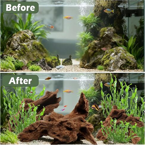 6 قطع من الخشب الطبيعي لحوض السمك وخزان الزواحف، 3-6 بوصات ديكور خشبي فريد لخزان الأسماك والسلاحف والسحالي والثعابين والخشب الطبيعي لديكور المنزل in Kuwait