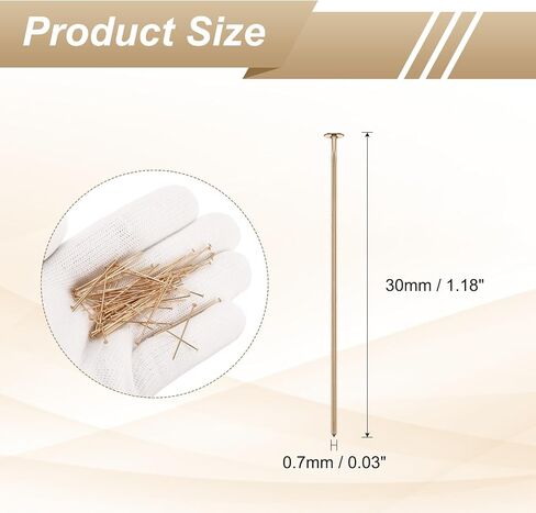 HARFINGTON 100pcs Flat Head Pins 1.97" 50mm Needles Bulk for Earring Pendant Necklace Bracelet Charm Jewelry Making Findings DIY Craft, Rose Gold in Saudi Arabia