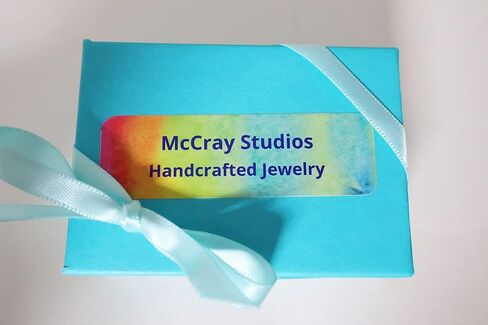 2" Long Bright Denim Blue Dichroic Glass Niobium Dangle Earrings N307 in Saudi Arabia
