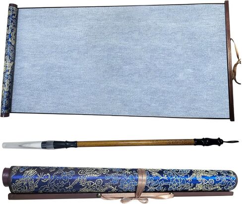 Magic Water Painting Paper, Reusable Calligraphy Cloth Scroll for Chinese Calligraphy Practice, Professional Water Drawing Mat for Students Beginners Practicing in Kuwait