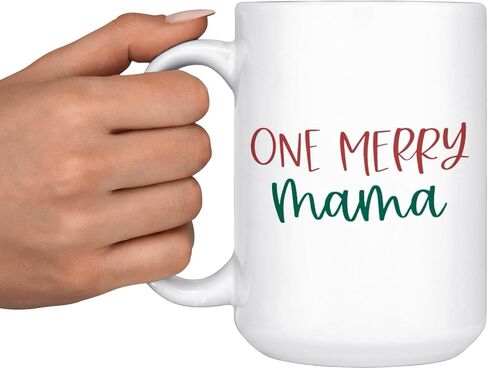 One Merry Mama Christmas Mug – 15oz Ceramic Holiday Gift in Saudi Arabia