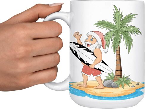 Christmas Coffee Mugs - Beach Santa | Coffee | Gifts | Beach in Saudi Arabia