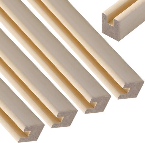 Sintuff 4 Pack 36 "U-Channel تأطير 1/4" داخل البعد الخشبي الحور على شكل حرف U لمشاريع الزجاج الملون للنوافذ الزجاجية والحرف اليدوية وإطار الصور in Saudi Arabia