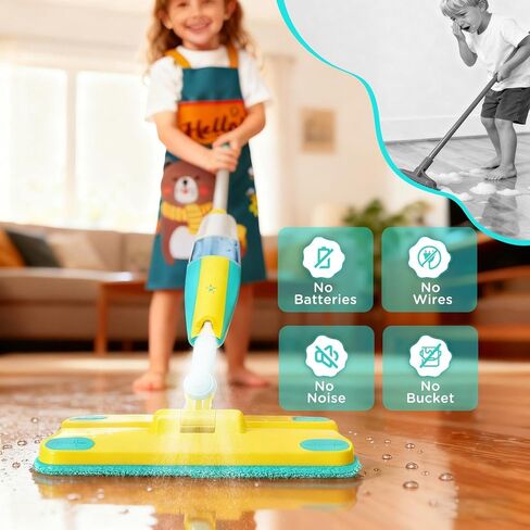 Kids Spray Mop,Toddlers Cleaning Play Sets with Real Water Sprayer,Includes Versatile Apron,Pretend Play Sets,Toddler Kids Cleaning Toy Set,Montessori Cleaning Set,Gifts for Boys Girls in Saudi Arabia