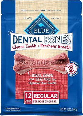 Blue Buffalo Dental Bones Large Natural Dental Chew Dog Treats Bag Jumbo Pack in Kuwait