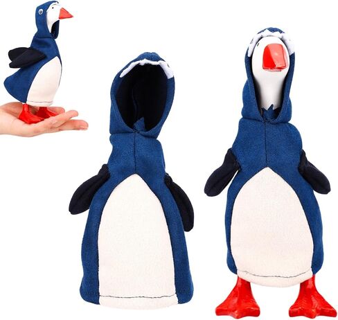 Easter Desk Goose Outfits Set, Gray Bunny Clothes for 7in/17.78cm Mini Magnetic Desk Goose Statue Party Spring Holiday Decor in Saudi Arabia