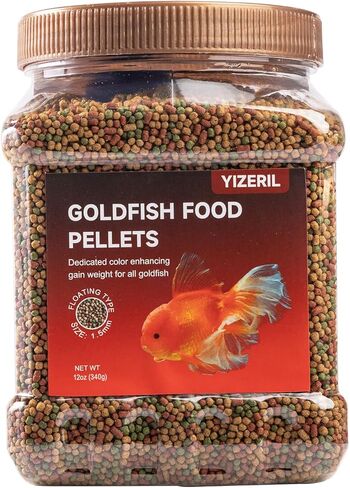 Floating Goldfish Food Pellets – 12oz Pond Fish Food Natural Color Enhancing, Promotes Growth with Natural Antarctic Krill & Spirulina, Clear Water Formula in Kuwait