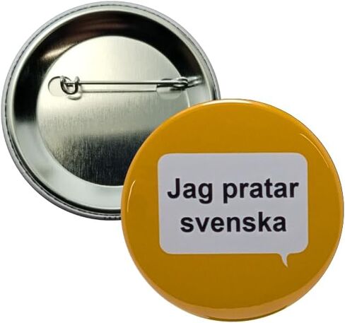 دبابيس Jag pratar svenska (أنا أتكلم السويدية) - أزرار 2.25 بوصة - حزمة من 10 أزرار دبوس خلفي in Saudi Arabia