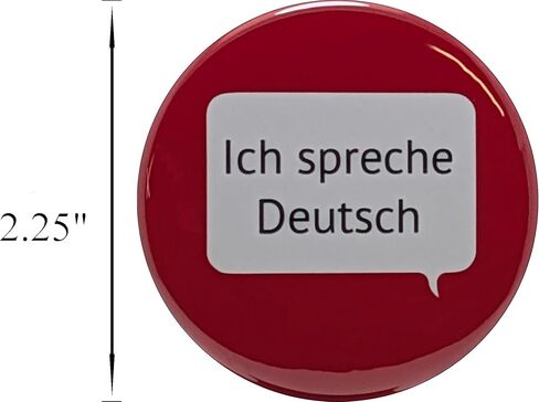 دبابيس Ich spreche Deutsch (أنا أتحدث الألمانية) - أزرار 2.25 بوصة - عبوة من 100 زر خلفي in Saudi Arabia
