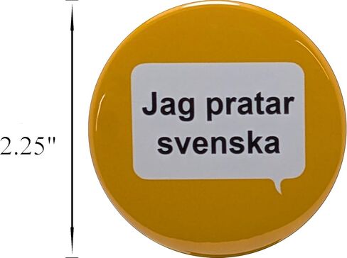دبابيس Jag pratar svenska (أنا أتحدث السويدية) - أزرار 2.25 بوصة - عبوة من 100 زر خلفي in Saudi Arabia