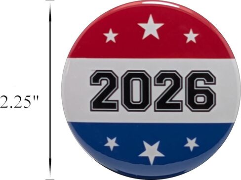 Election button: Vote 2026 variety pack pinback buttons -large, 2.25 inch - bulk pack of 100 pins in Saudi Arabia