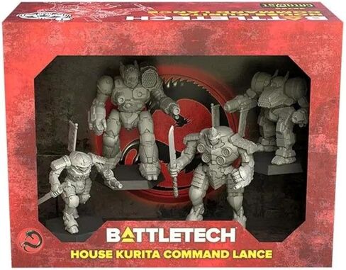 BattleTech ForcePack: House Kurita Command Lance - توسيع المنمنمات الميكانيكية بواسطة Catalyst Game Labs | الأعمار 14+ | 1+ لاعبين | أربع منمنمات بلاستيكية عالية الجودة in Saudi Arabia