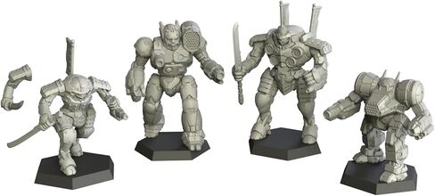 BattleTech ForcePack: House Kurita Command Lance - توسيع المنمنمات الميكانيكية بواسطة Catalyst Game Labs | الأعمار 14+ | 1+ لاعبين | أربع منمنمات بلاستيكية عالية الجودة in Saudi Arabia