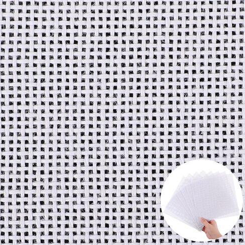 2 Pack Needlepoint Canvas 13 Mesh Blank White Canvas Pure Cotton Needlepoint Mesh Twist Interlock for Embroidery DIY Knit Crochet Projects Make Dividers (26 x 20 Inches) in Kuwait