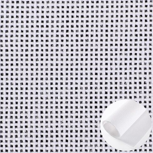 2 Pack Needlepoint Canvas 13 Mesh Blank White Canvas Pure Cotton Needlepoint Mesh Twist Interlock for Embroidery DIY Knit Crochet Projects Make Dividers (26 x 20 Inches) in Kuwait