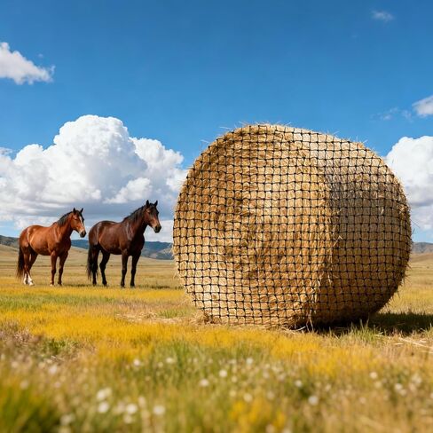 VEVOR Hay Bag for Horses, 21.65 x 7.28 x 25.2 in, 1.81 x 1.81 in Holes, Premium Nylon Construction with PVC Waterproof Coating, Adjustable Hanging Straps and Metal Hooks, Slow Feed Hay Bag for Horses in Saudi Arabia