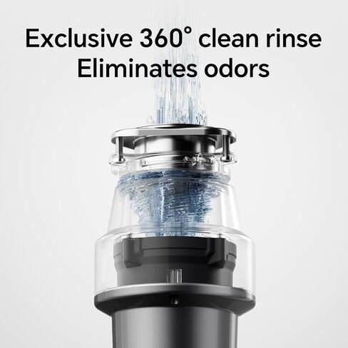 Ranein 1/2 HP Garbage Disposal with Power Cord, Quiet Stainless Steel Grinding, Continuous Feed Kitchen Sink Food Waste Disposer, DeepCut Fine Grinding Anti-Clog System in Kuwait
