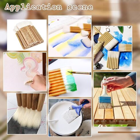 OLYCRAFT 15Pcs Hake Brush for Watercolor 3 Size Hake Watercolor Brushes Hake Art Paint Brushes Bamboo Blender Ceramics Glaze Paint Brush for Watercolor Wash Dust Cleaning Ceramic Pottery Painting in Saudi Arabia