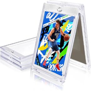 Magnetic Card Holder, One Touch Trading Card Frame UV Protection Case for Standard Sports Cards, 35pt (Toploader, 5) in Kuwait
