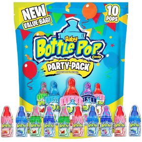 Baby Bottle Pop Candy Lollipops, 18 Ct Bulk Lollipops with Dipping Powder in Assorted Fruity Flavors, Full Size, Individually Wrapped Hard Candy For Valentine's Gifts, Goodie Bags, Kids Party Favors in Saudi Arabia