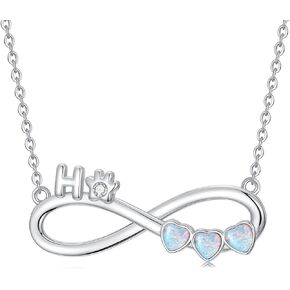 925 Sterling Silver Dog Infinity/Heart/Crescent Moon Pendant Necklace with Lab Diamond for Women Birthday Anniversary Jewelry Gifts for Her in Saudi Arabia
