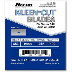 شفرات تقطيع حصيرة Kleen-Cut™ من Framer Supply - 100 حزمة، إزميل وحافة واحدة لفليتشر، C&H، لوغان - جودة ممتازة للقطع المائلة، والحصيرة والألواح الإسفنجية (شفرة بنقطة إزميل 13/4 بوصة - مقياس 0.015) in Kuwait