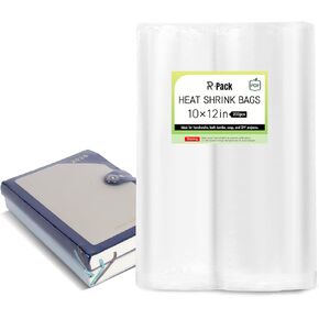 R - PACK 200 قطعة من POF Food مقاس 10 × 12 بوصة - أكياس قابلة للانكماش بالحرارة، مثالية للحرف اليدوية وتغليف الطعام والحلوى، خالية من مادة BPA in Kuwait