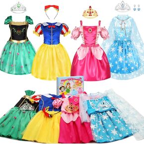 فساتين الأميرة VGOFUN للفتيات فساتين أزياء الأميرة 3 قطع ملابس التظاهر باللعب للفتيات الصغيرات من سن 3 إلى 6 سنوات in Kuwait